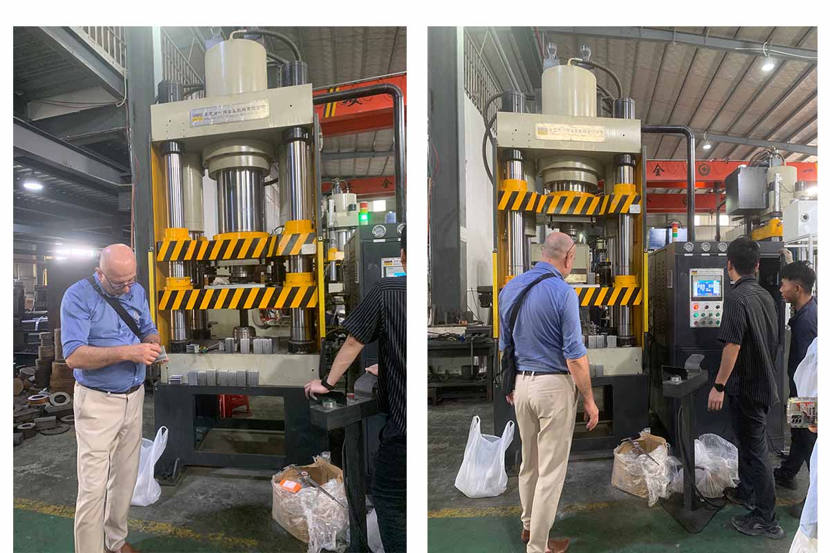 土耳其客户验收400吨粉末机